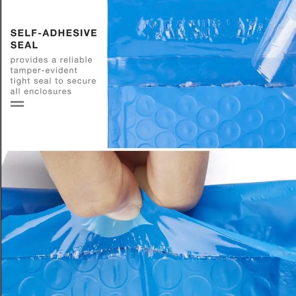 11”x9.29”Bright Blue Bubble Mailers 10for$10SturdyWater Resistant Free Stickers - Picture 10 of 11